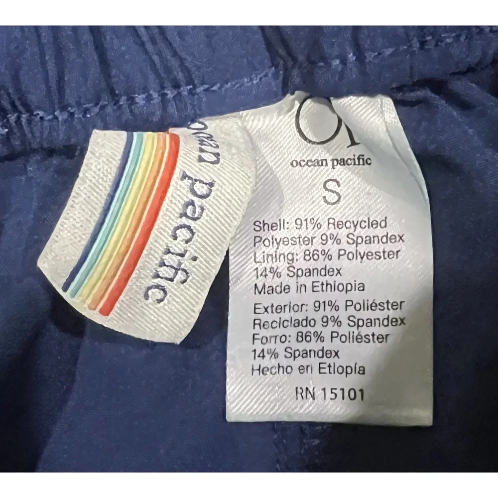 Ocean‎ Pacific Board Shorts Womens Small Blue Summer Vacation Beach Drawstring